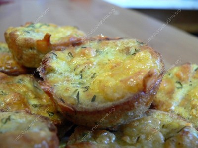 Zucchini muffins with cheese