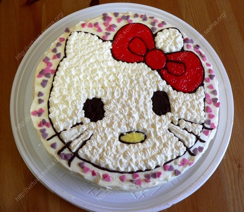 Almond cake with mascarpone “Hello Kitty”/></p>
<p>	<span class=