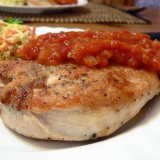 Chicken breast with homemade tomato sauce