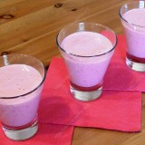 Raspberries and yoghurt smoothie