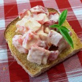 Crab sticks salad with tomato