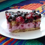 Blueberries cake with yoghurt