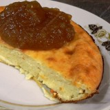 Cottage cheese bake with vanilla pudding