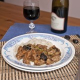 Pork stew with dried prunes